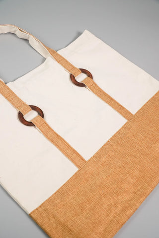 Canvas Tote Bag with Jute Base