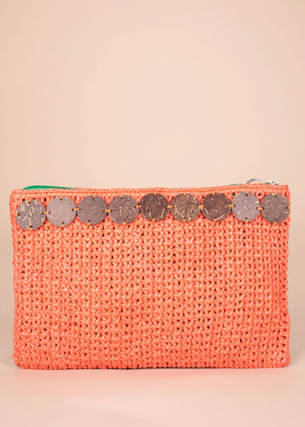 Crafts for a Cause Straw Clutch Bag