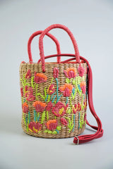 Tulips Abaca Bucket Bag