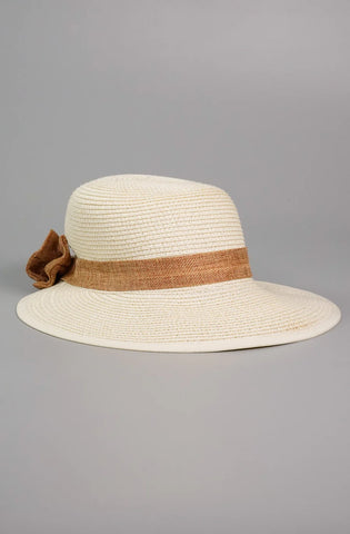 Wide Brim Sunvisor Hat with Detachable Ribbon