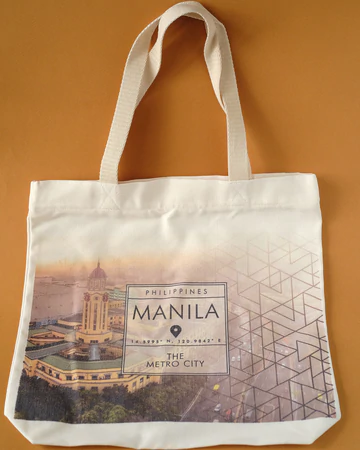 Geo Landmarks Tote Bag With Image of Manila City Hall