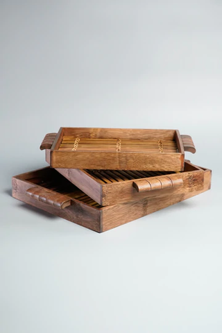 Large Bamboo Tray with Handle