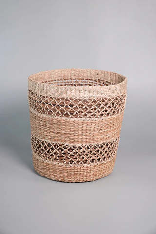 Safa Basket with Knitted Abaca Large