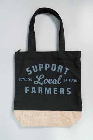 Support Local Farmers Jute Tote Bag