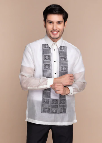 Men's Silk Cocoon Machine Embroidered Barong
