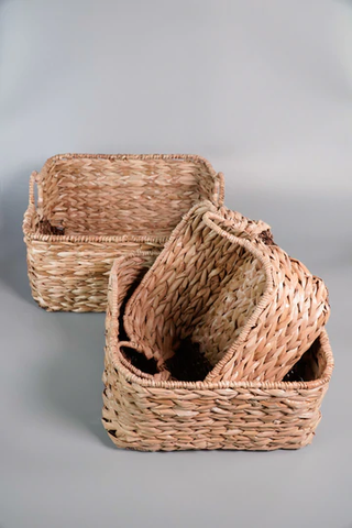 Beca Handwoven Seagrass Utility Box Set of 3