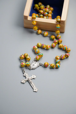 Crafts for a Cause Rosary with Wooden Case