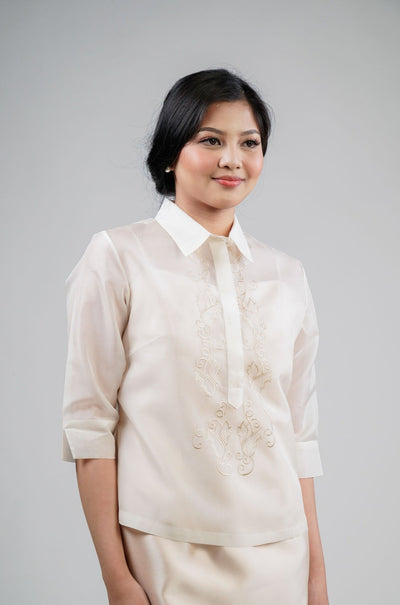 IMG WOMEN'S BARONG TAGALOG (MODERN FILIPINIANA TRADITIONAL DRESS) HUSI ...