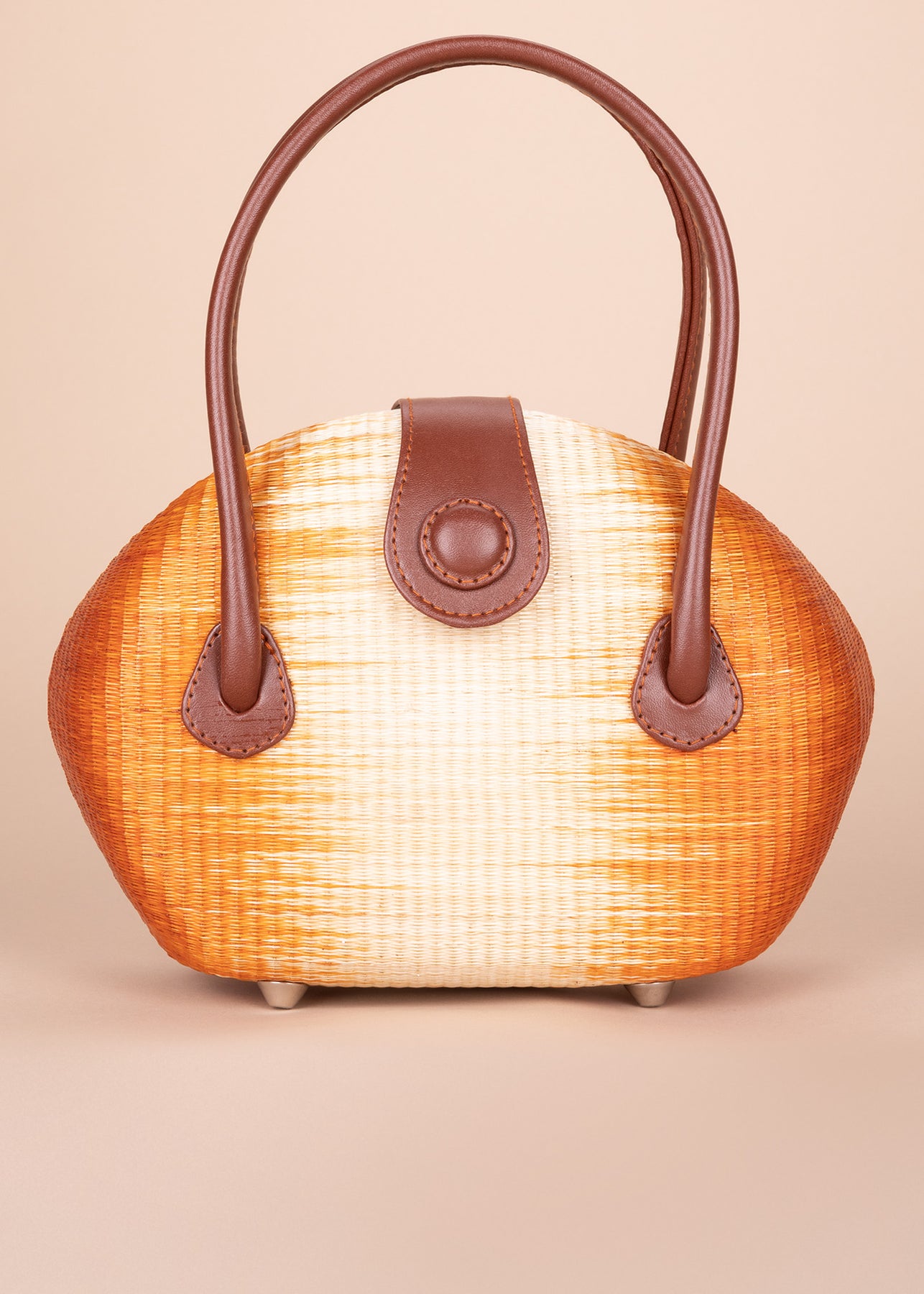 Oval Buntal Handbag with Leather Strap and Clasp, Kultura Filipino –  Kultura Filipino