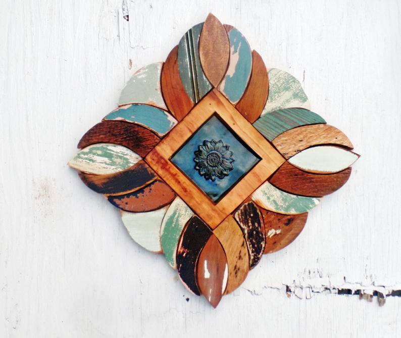 Wood and ceramic wall decor from Woodenaht