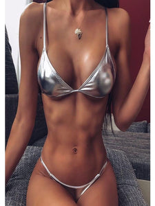 silver bikini set