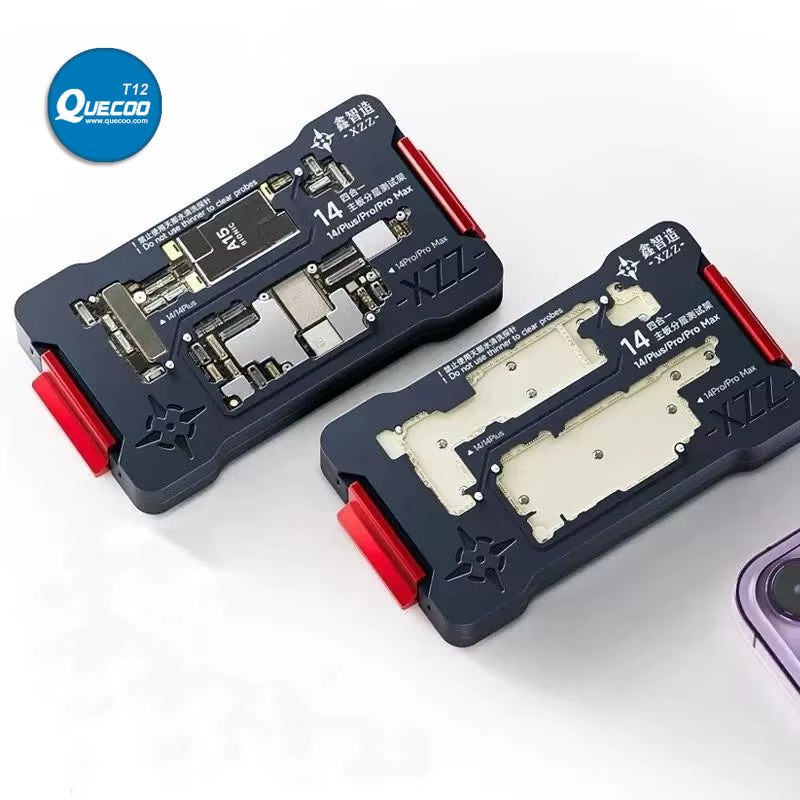 XINZHIZAO For iPhone X/XS MAX/11/12/13 Pro MAX/14PM/15 Motherboard Test Fixture Logic Board Upper/Lower Tester As Qianli iScoket