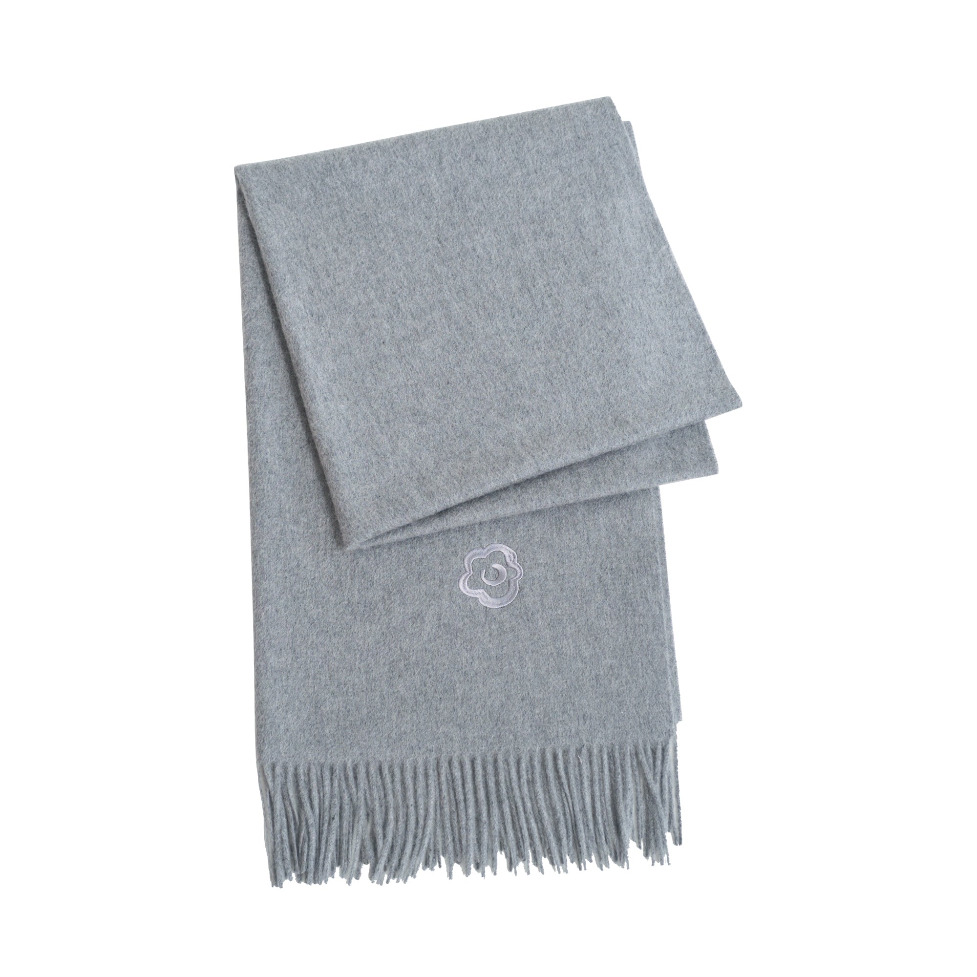 "The Big Shawl" Oversized Cashmere Wrap - Gray Melange product