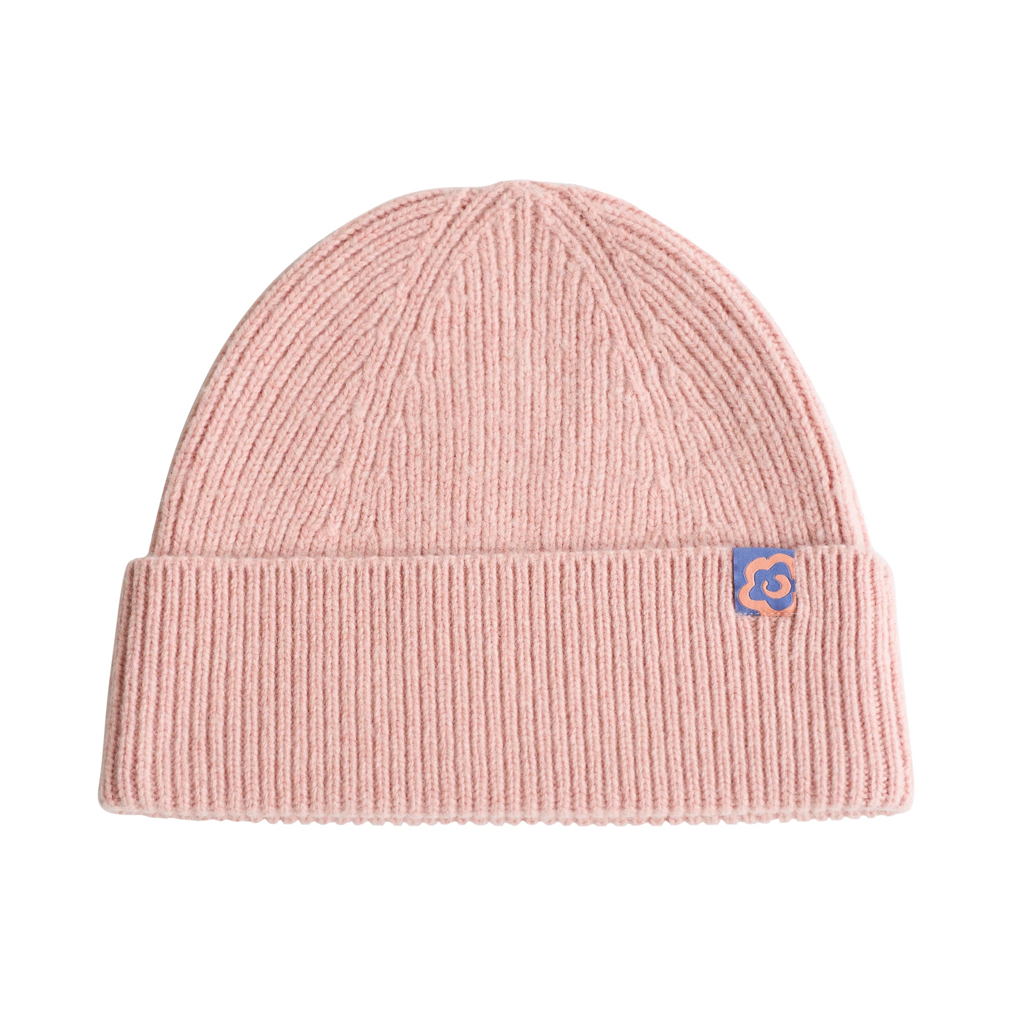 "Extra Fine Marino" Wool Knit Beanie Hat - Pale Pink product