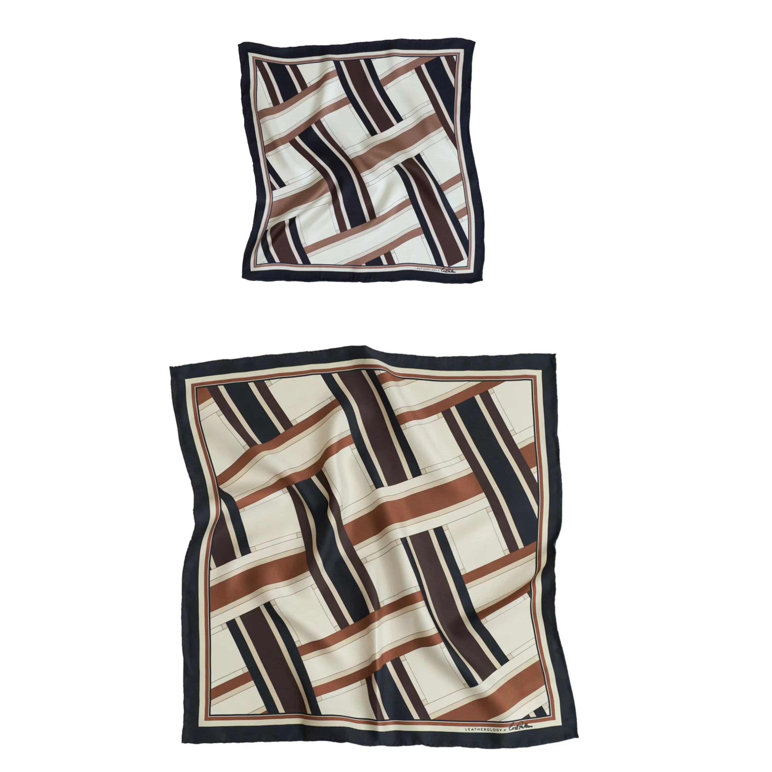 LOST PATTERN X LEATHEROLOGY Silk Pocket Square & Silk Square Scarf Set