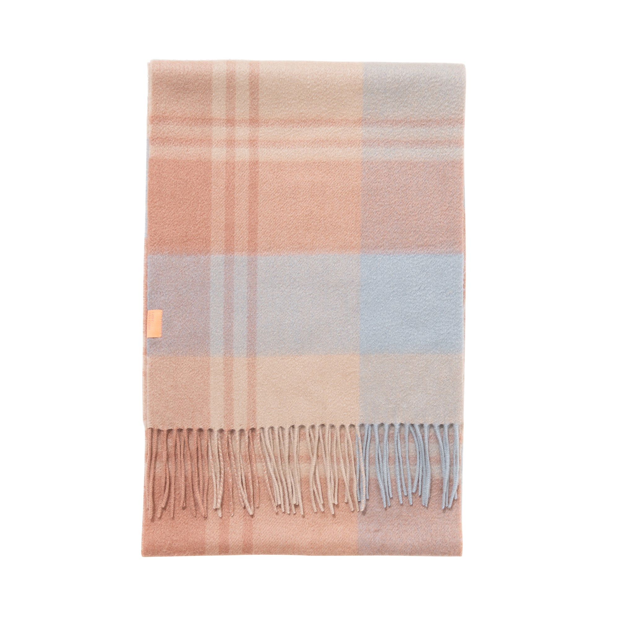 "Plaid" Cashmere Scarf - Pink & Blue product