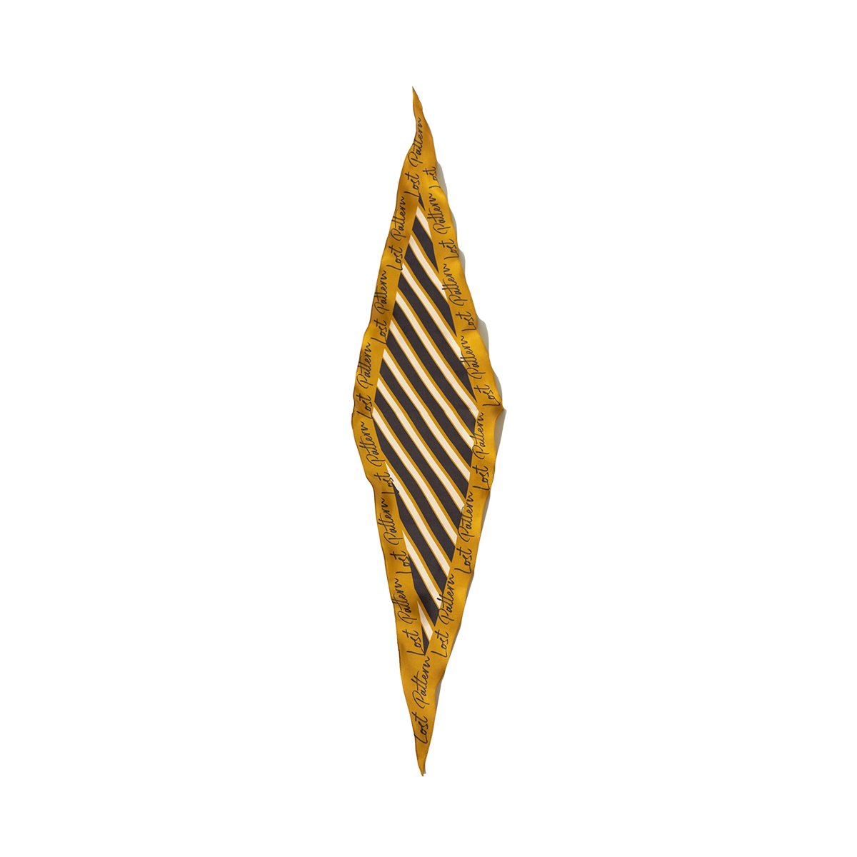 "Stripe" Silk Diamond Neckerchief - Gold