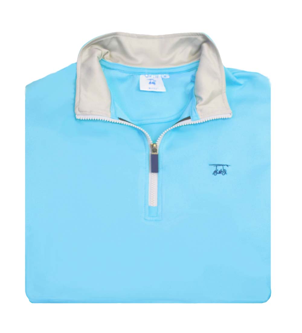 Dogwood Quarter Zip- Solid Bell - Bald Head Blues product image