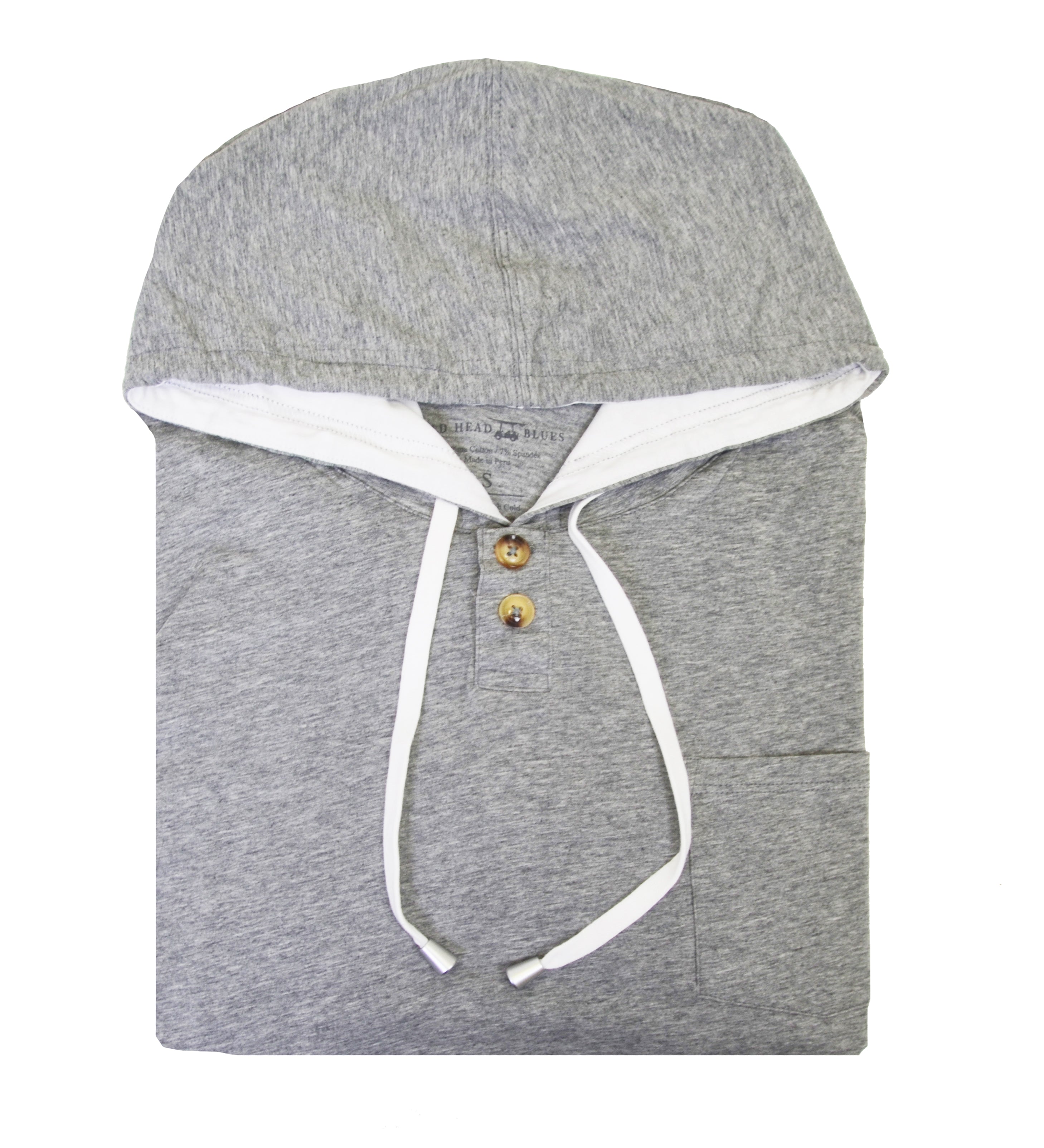 Deep Point Men's Beach Hoodie in Heather Grey - Bald Head Blues