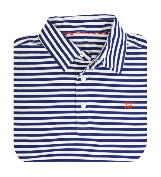 Polo Homme 64 LOGO Bleu medieval