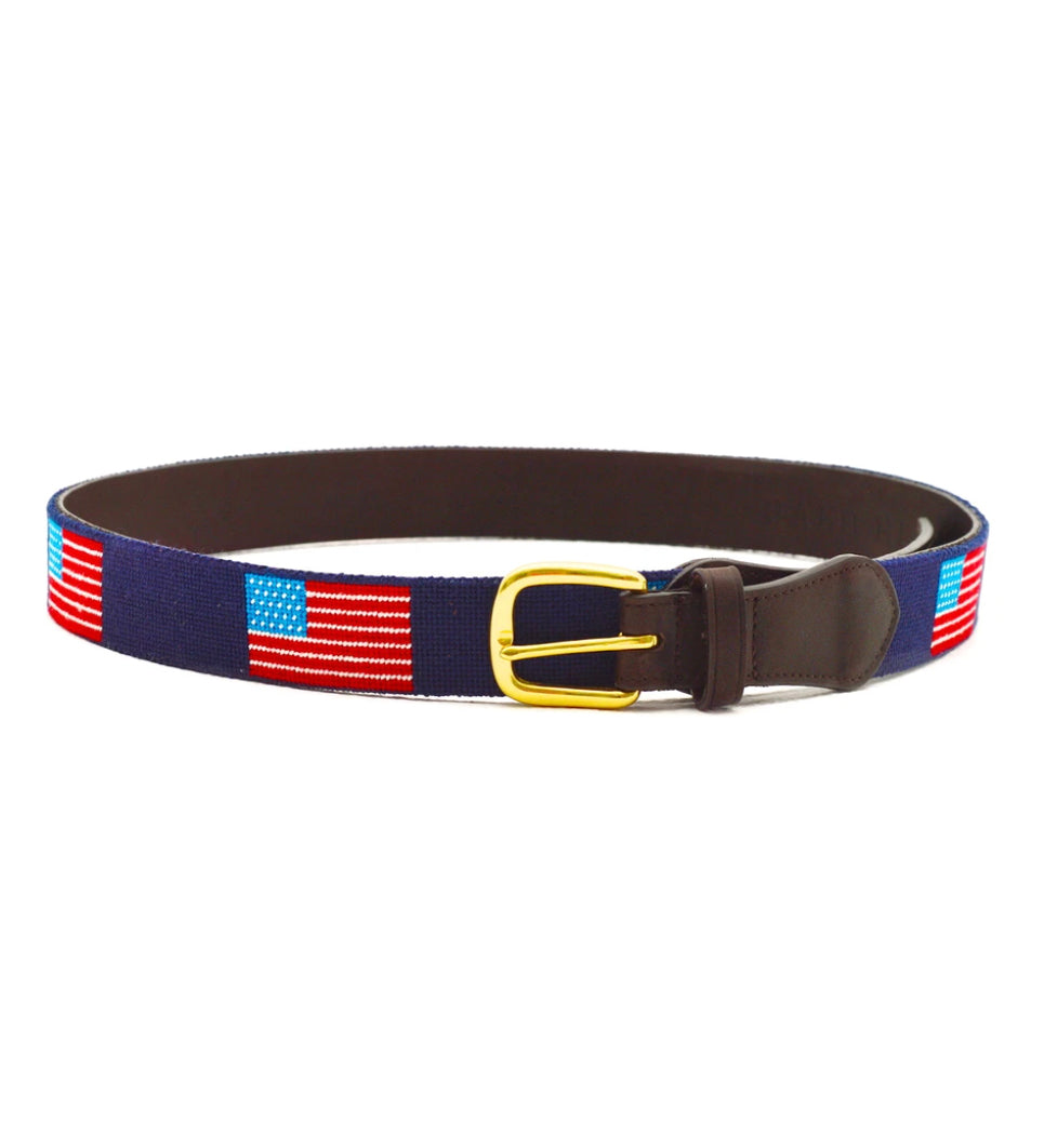 nautical flag needlepoint belt