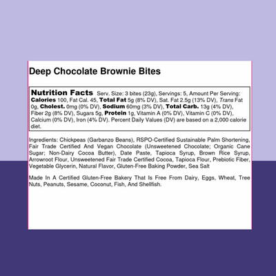 Oh Goodie Snack Box | Deep Chocolate Brownie Bites Nutrition Facts 