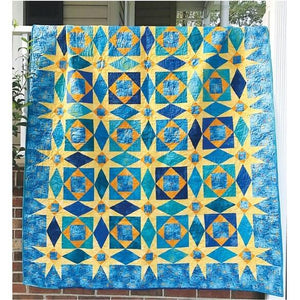 64" x 76" Uses Creative Grids Two Peaks In One 13" x 7" - Item 3877 and Creative Grids Square on Square 8" Trim Tool - Item 3965 Project Time: 6 Hour+ Fabric Type: Yardage Friendly Project Type: Quilt