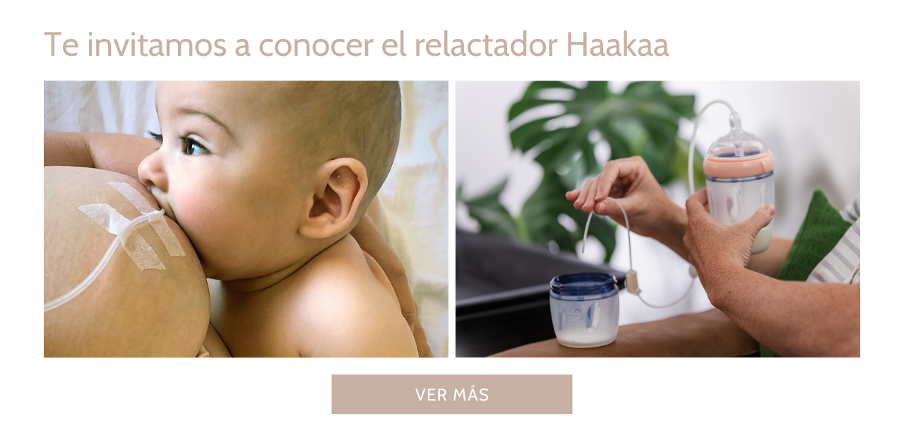 Relactador reutilizable Haakaa y bebé