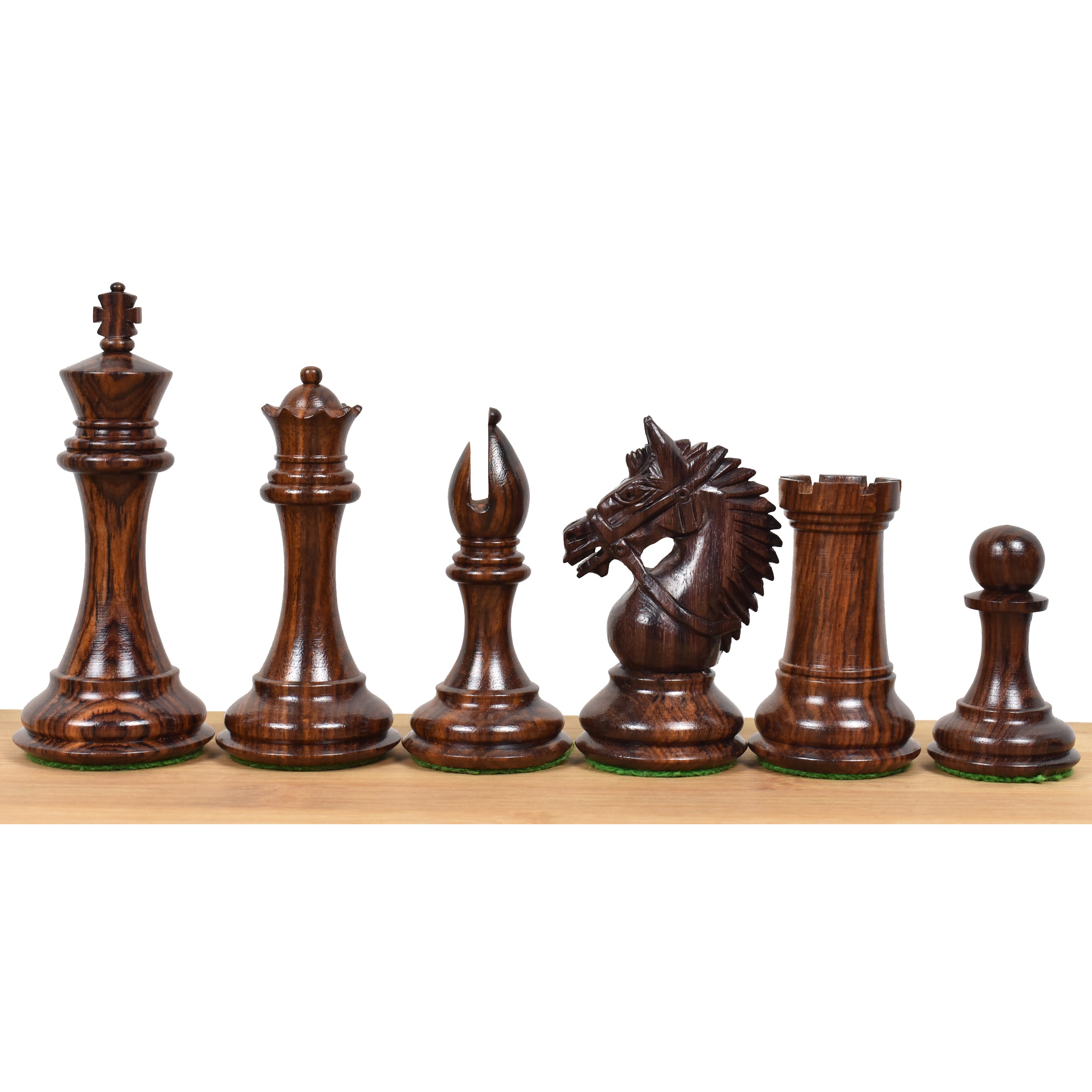 Slightly Imperfect 4.2" Rare American Staunton Luxury Chess Set- Chess Pieces Only - Triple Weighted Rosewood