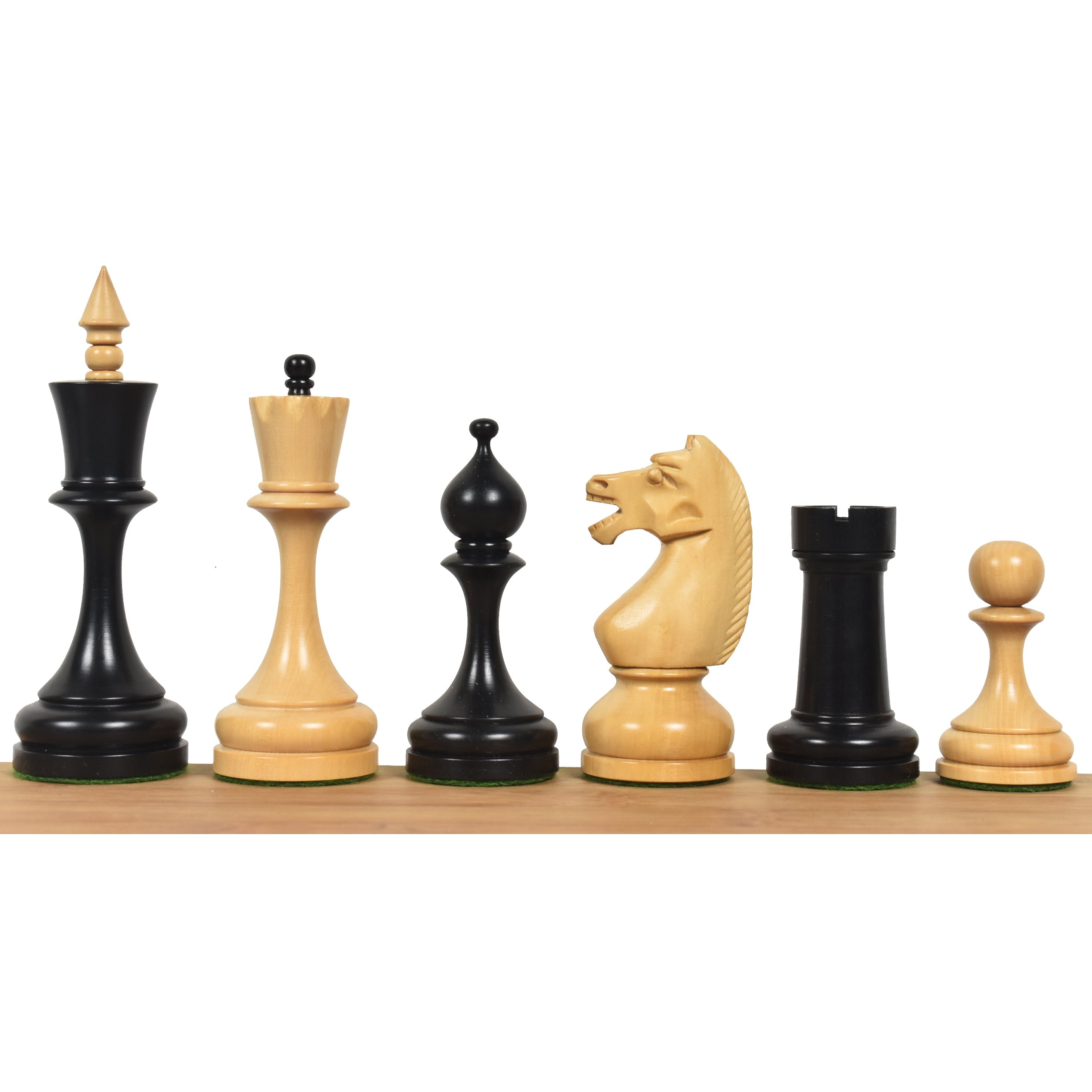 Slightly Imperfect 4.5" Circa 1960's Soviet Russian Chess Set - Chess Pieces Only-Double Weighted Boxwood