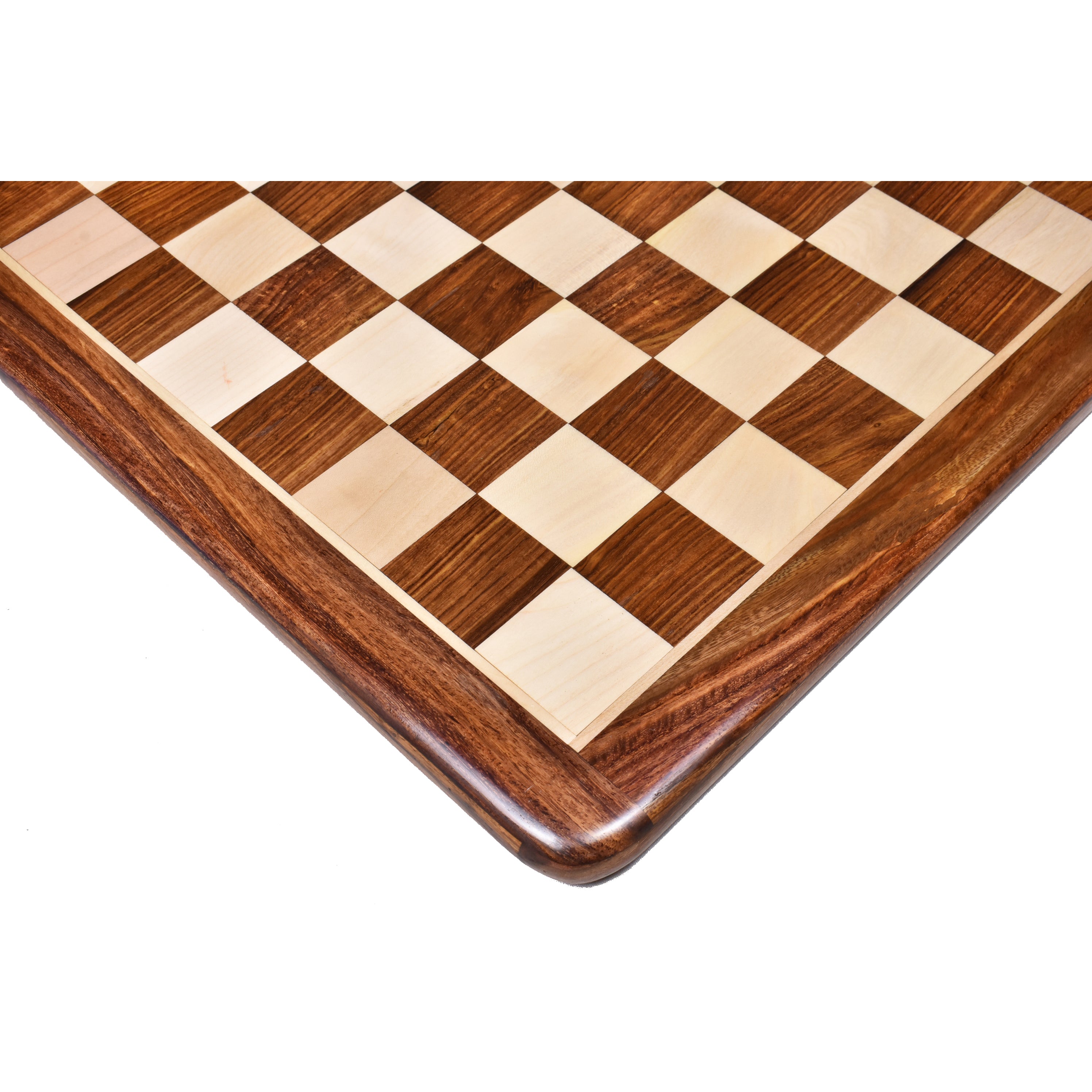 21 Large Chess board - Golden Rosewood & Maple - Algebraic Notations