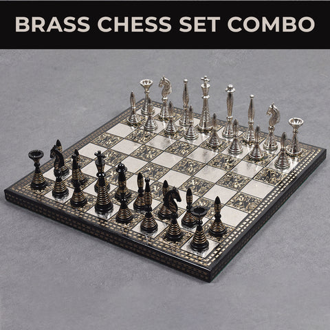 Brass Chess Set Combo