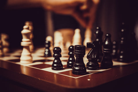 Sicilian defense in chess stock image. Image of rook - 58943903