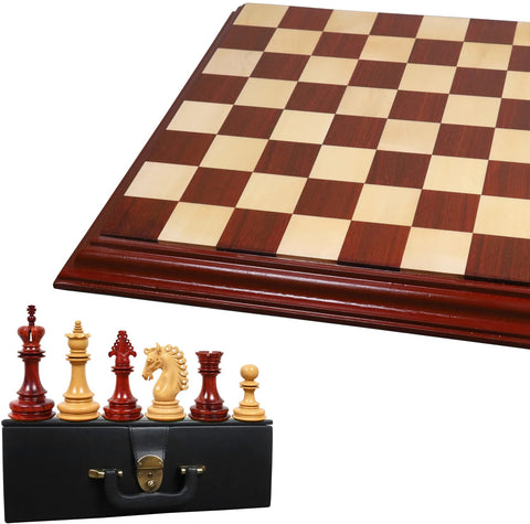Carvers’ Art Luxury Bud Rosewood Chess Pieces & Maple Wood Chess Board