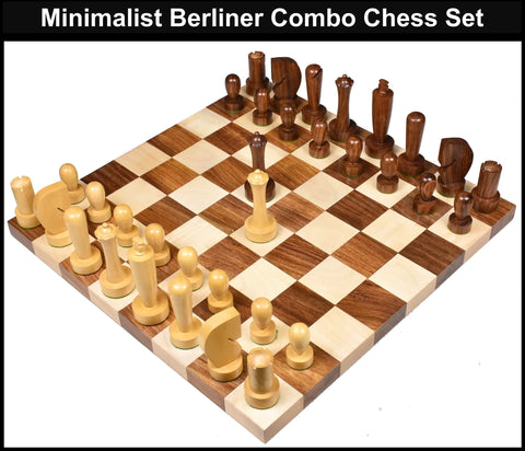 Minimalist Berliner Combo Chess Set