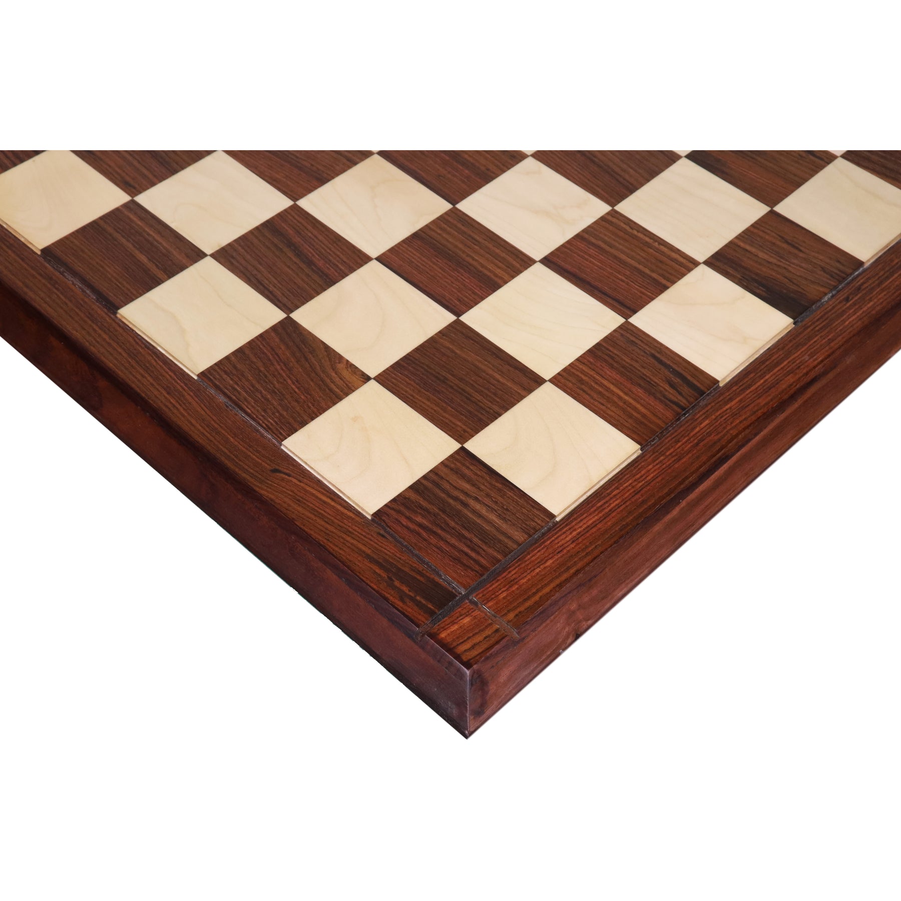 The Victoria Series Luxury Chess Table & Master Series Chess Pieces ,  American Maple & Golden Grain Rosewood , 2.5 Square