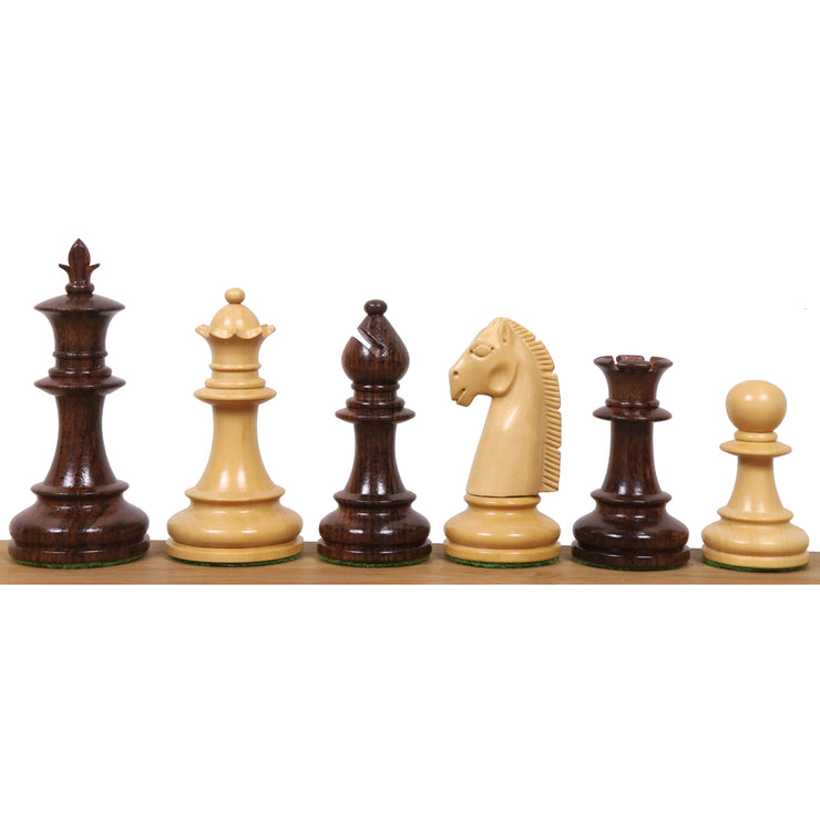 3.5" Persian Knight Staunton Chess Pieces Only set - Weighted Rosewood