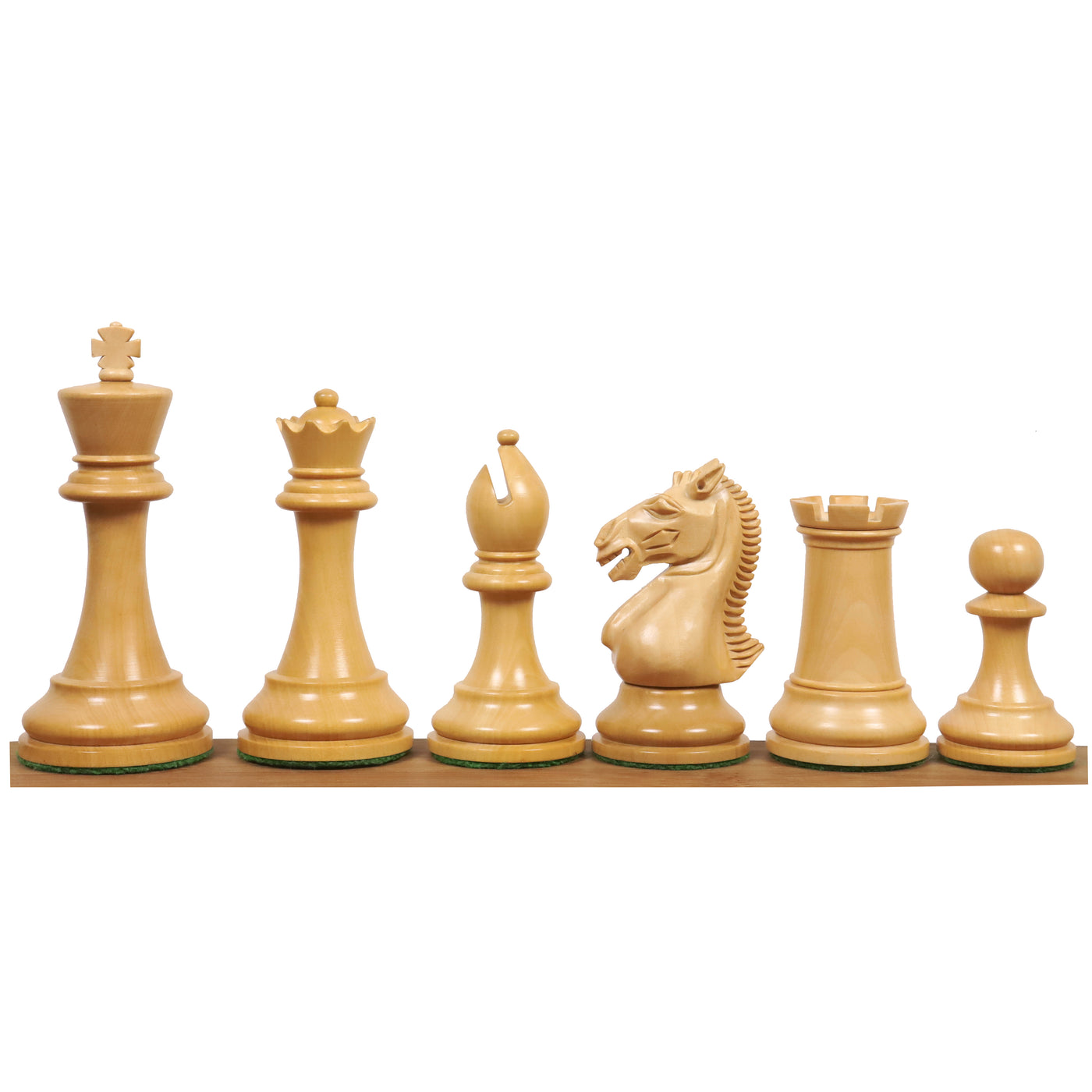 3.9" Hastings Series Staunton Ebony Wood Chess Pieces with 21" Large Solid Inlaid Ebony & Maple Wood Chess board and Leatherette Coffer Storage Box