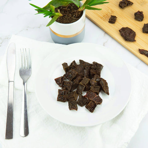 single ingredient dehydrated beef liver dog treats by excite bites