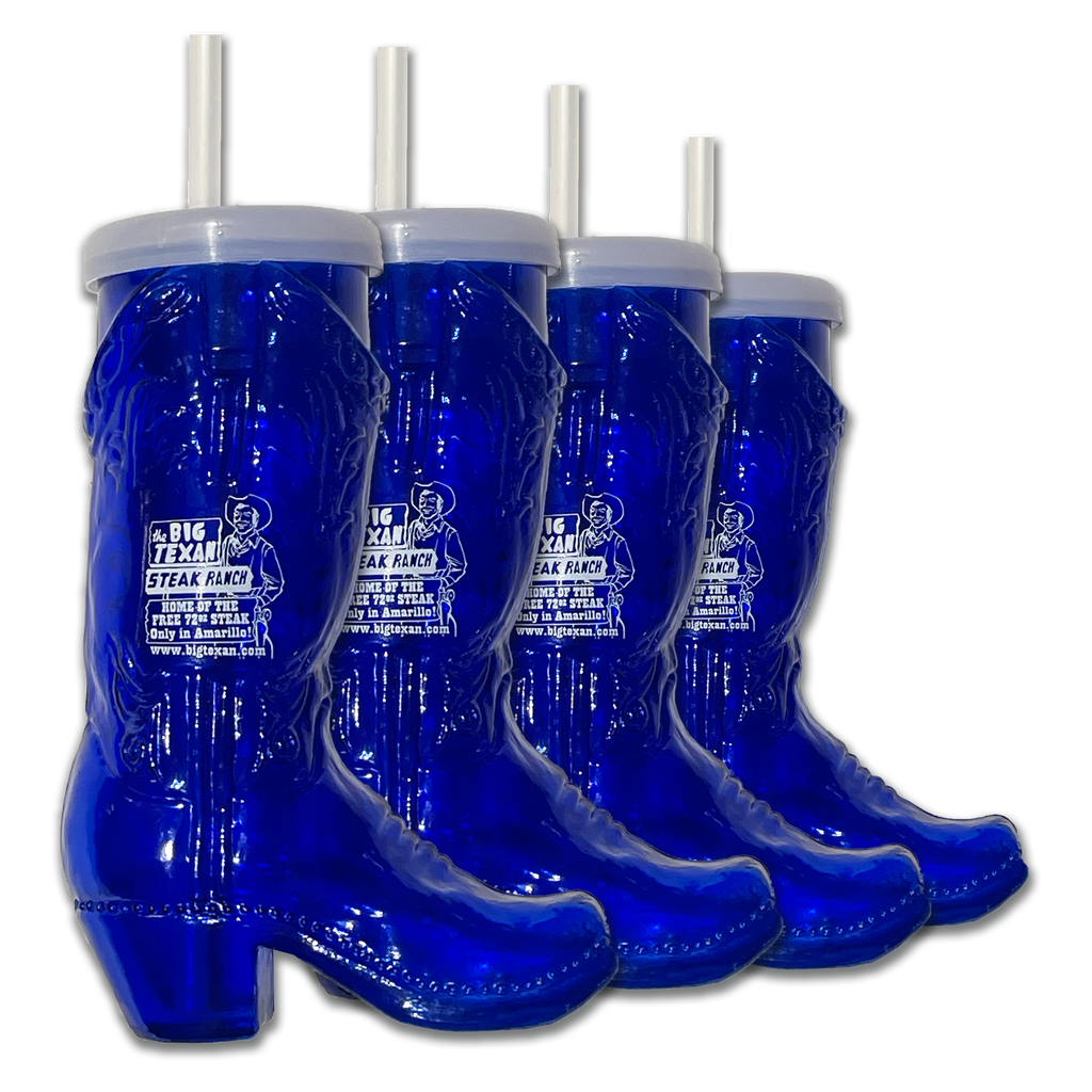 JoyServe Cowboy Boot Cups - (Pack of 6) 17oz Cowboy and Cowgirl Drink Mugs, Reusable BPA-Free Plastic Mug with Handle for Western Themed Rodeo