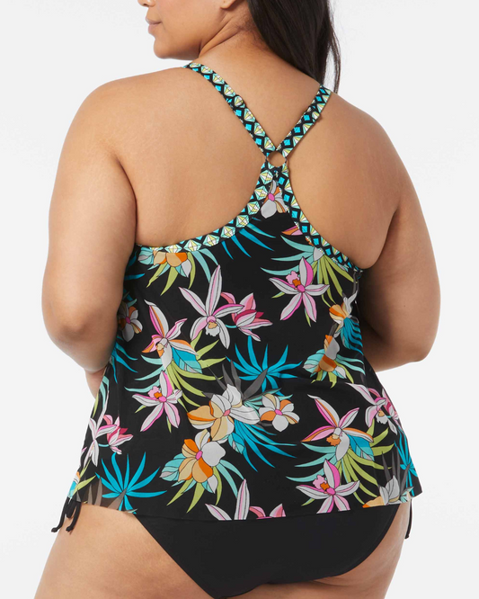 BEACH HOUSE Island Floral Kerry Mesh Layer Tankini Multi 6 : Clothing,  Shoes & Jewelry 