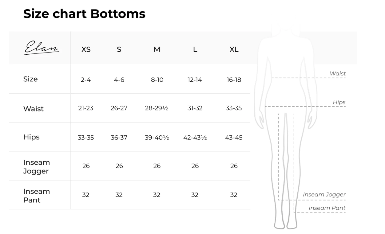 Elan Size Chart – Blum's Swimwear & Intimate Apparel