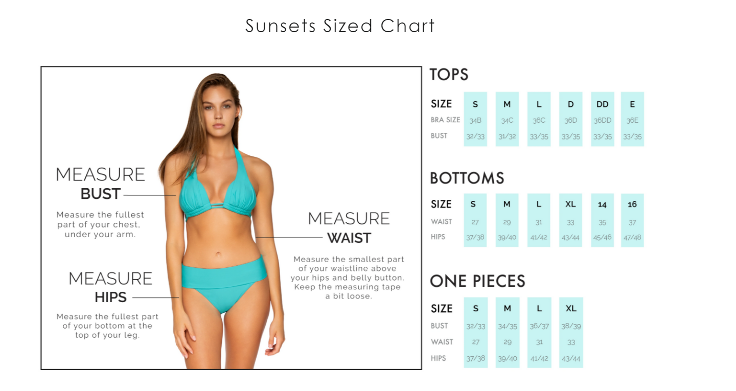 Women's Swimsuit Size Chart