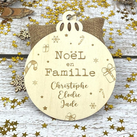 boule de noel famille