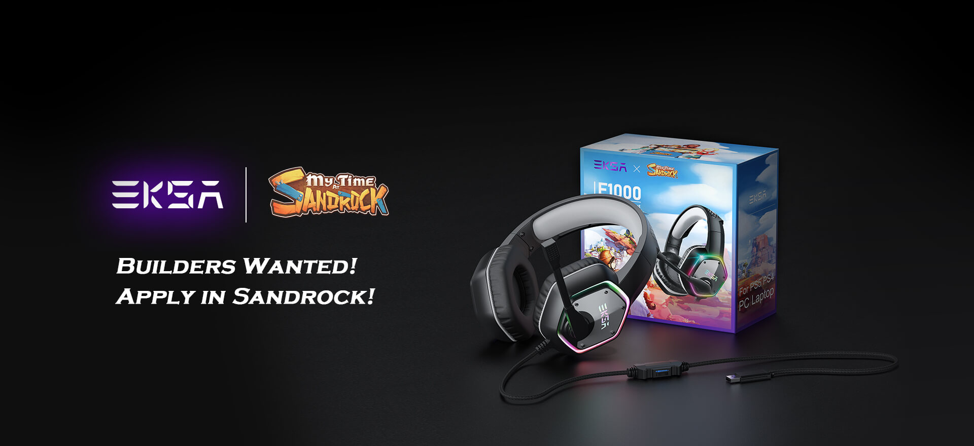 EKSA E1000 My Time at Sandrock Edition RGB USB Gaming Headset