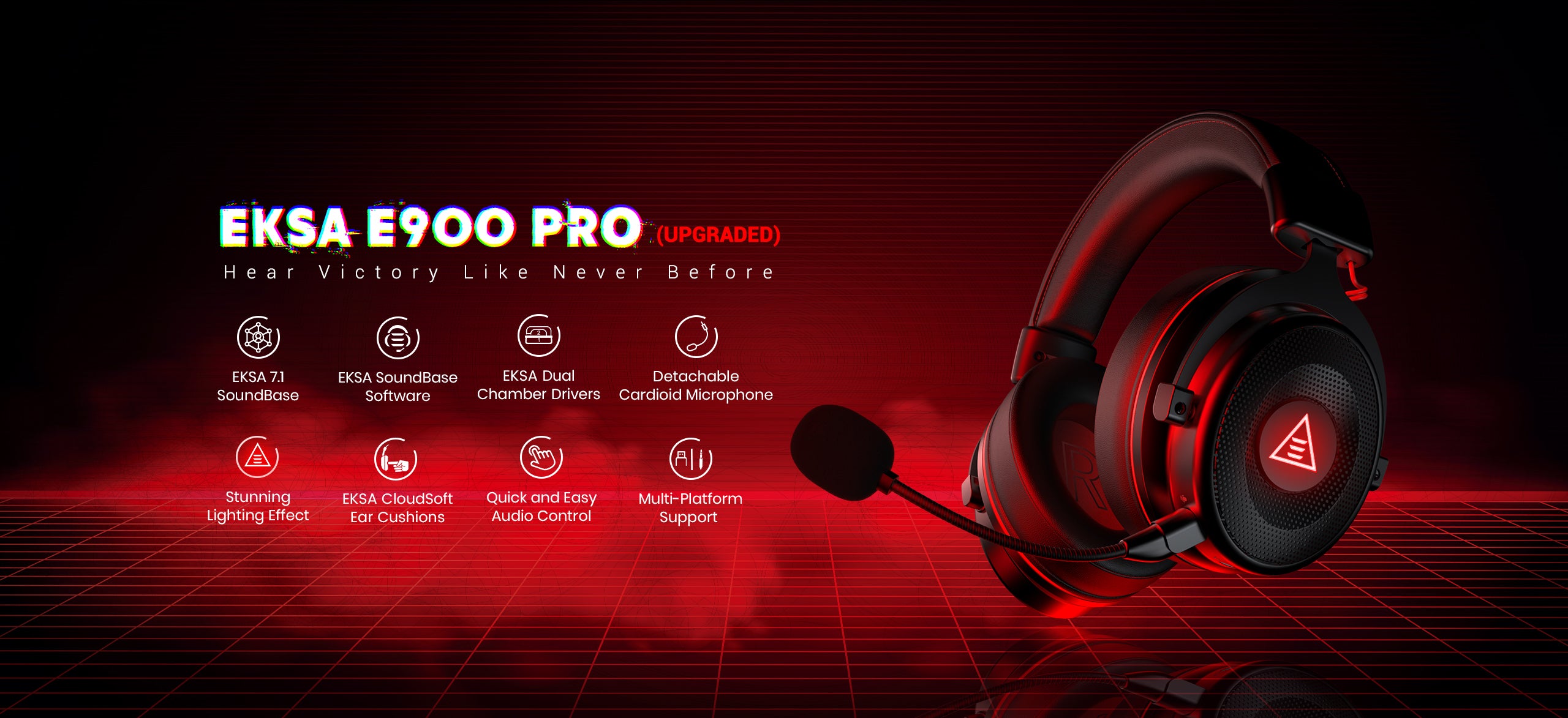 EKSA E900 Pro 7.1 Virtual Surround Sound Gaming Headset