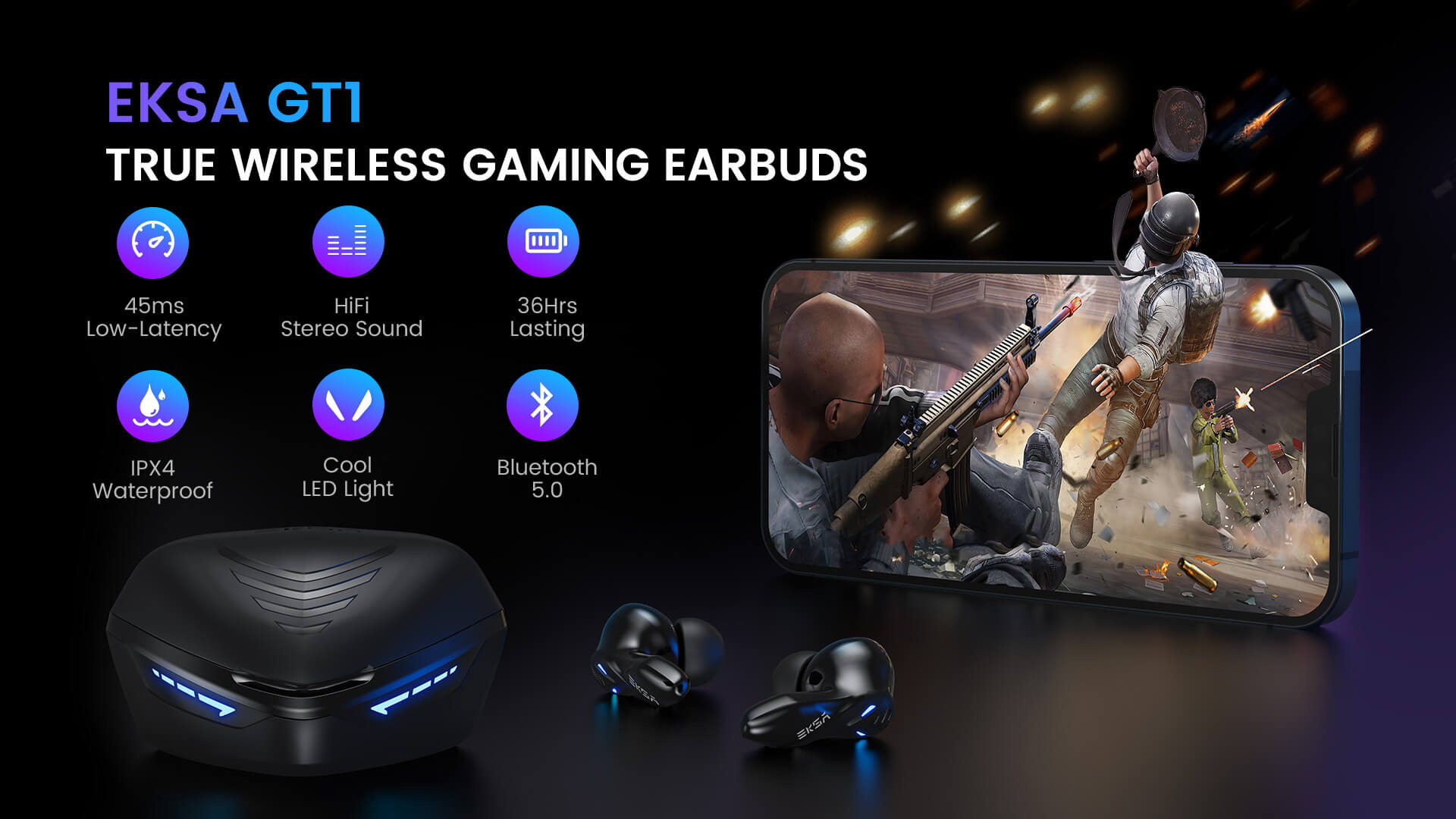 best gaming earbuds for pc / tablet / phone - EKSA GT1