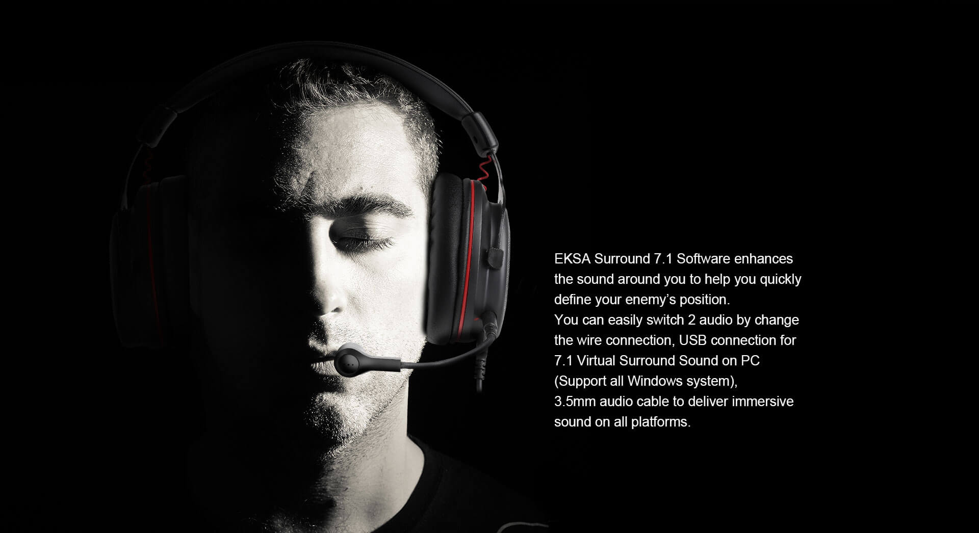 EKSA® E900 Pro 7.1 Virtual Surround Sound Gaming Headset