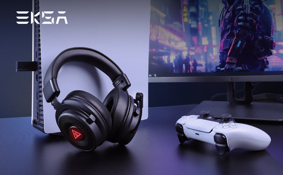 EKSA gaming headset compatibility - Works seamlessly with PC, Xbox, and PS5 for versatile gaming experiences