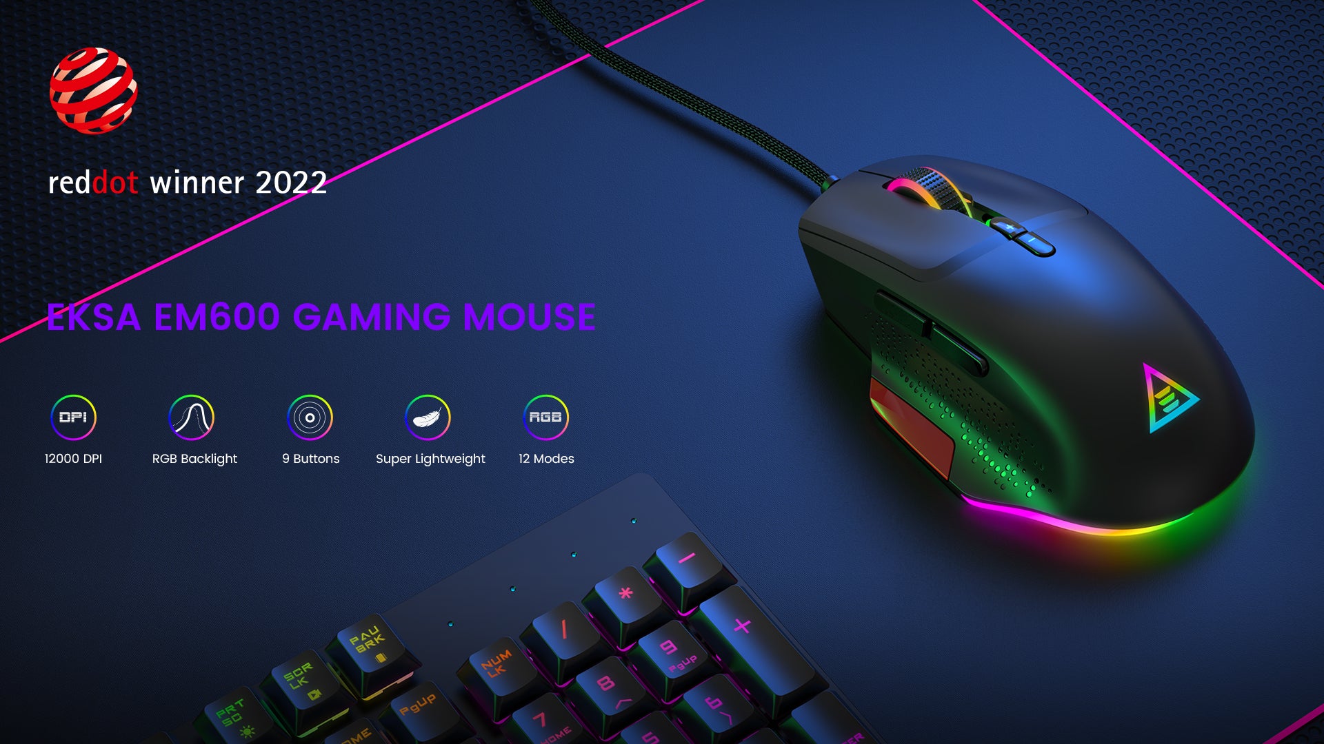 EKSA® EM600 RGB Advanced Wired Gaming Mouse